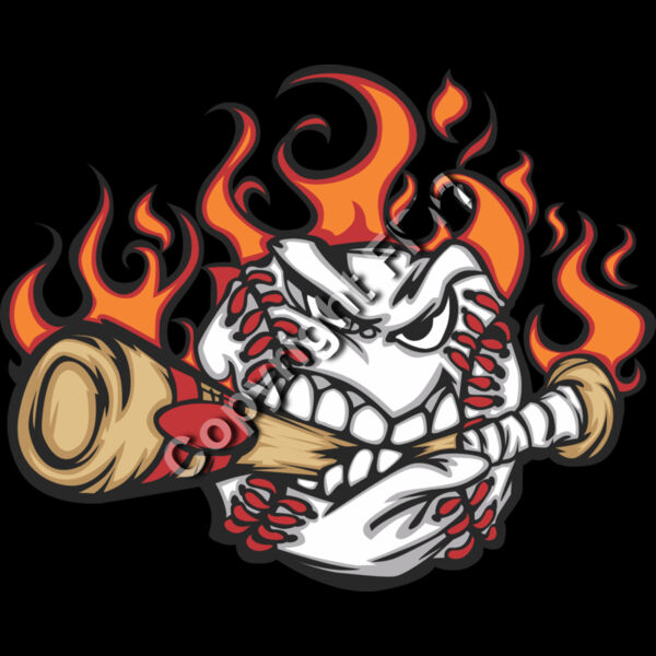 1256 Flaming Baseball Thumbnail