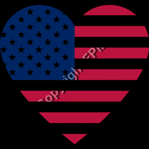 A1249 Flag Heart Thumbnail